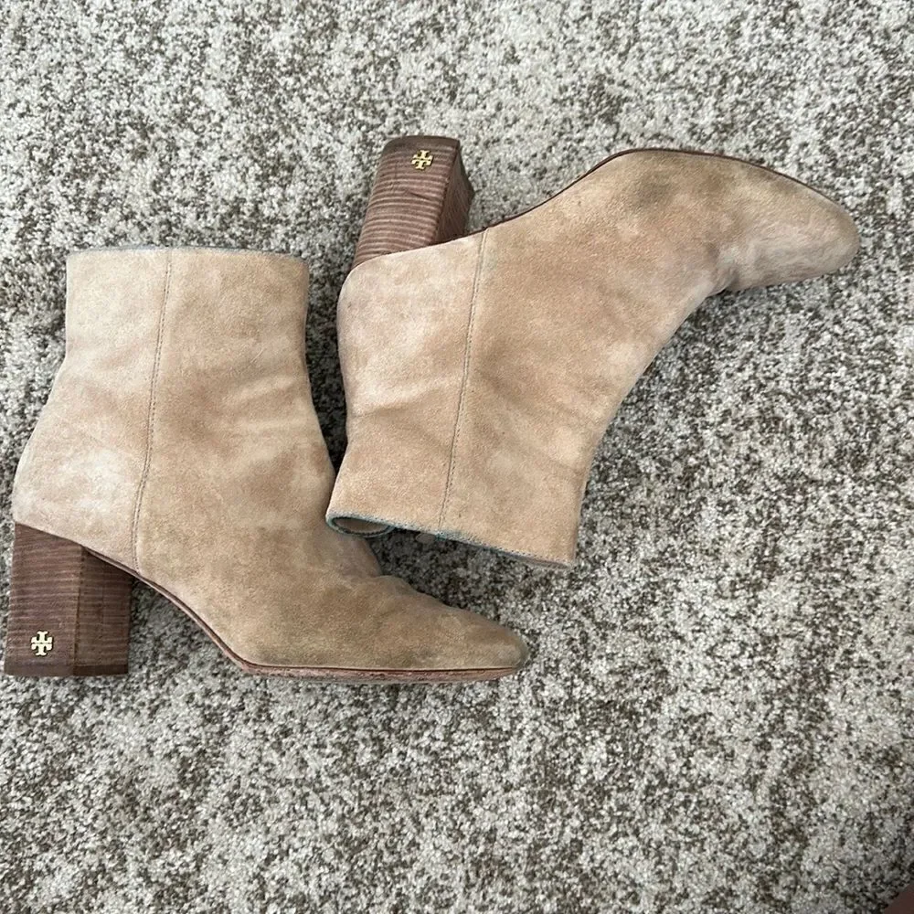 Tory Burch Tan Suede Ankle Boots 8.5